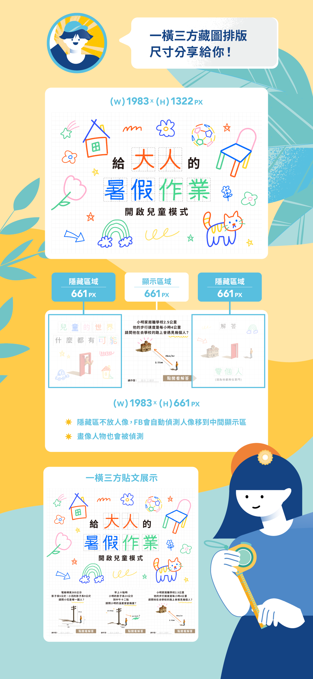 5. 下方三方橫式藏圖排版（目前較適用於電腦版預覽）