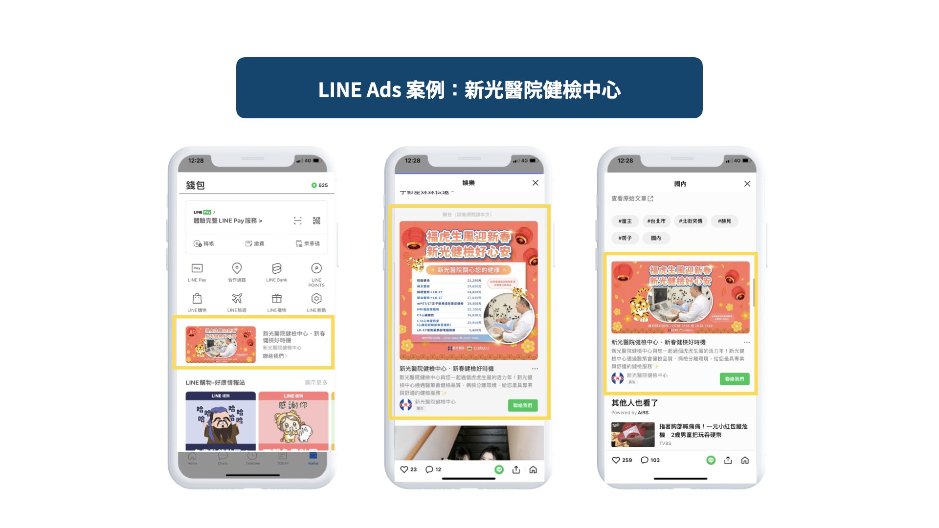 LINE Ads案例：新光醫院健檢中心