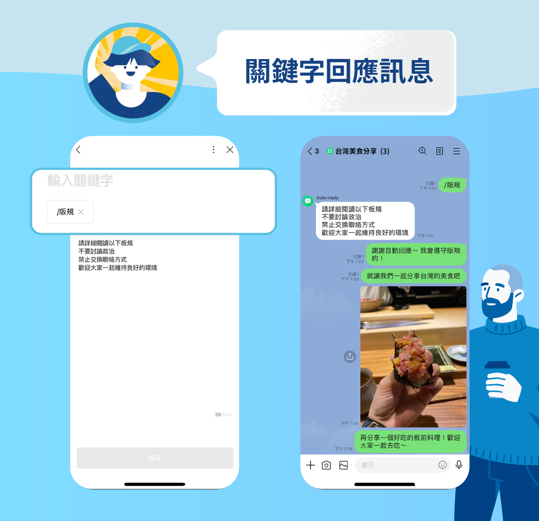 關鍵字回應訊息